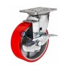 Колесо большегрузное ПОЛИУРЕНТАН поворотное с тормозом d 100 мм |  «ТАТМЕТИЗ» Колесо большегрузное ПОЛИУРЕНТАН поворотное с тормозом d 100 мм -  магазин крепежа «ТАТМЕТИЗ»