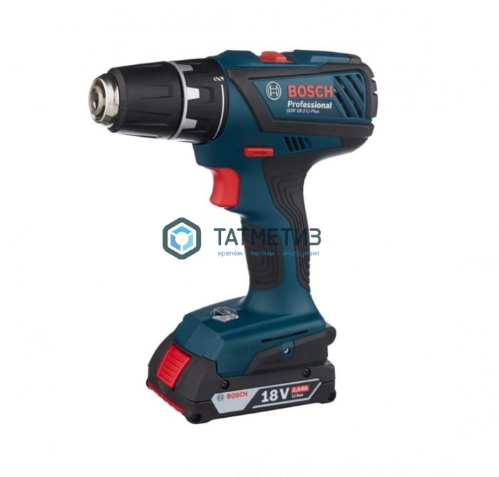 Дрель-шуруповерт аккумуляторная BOSCH GSR 18-2-LI Plus, 2 акк 2.0 Ач,ЗУ Дрель-шуруповерт аккумуляторная BOSCH GSR 18-2-LI Plus, 2 акк 2.0 Ач,ЗУ