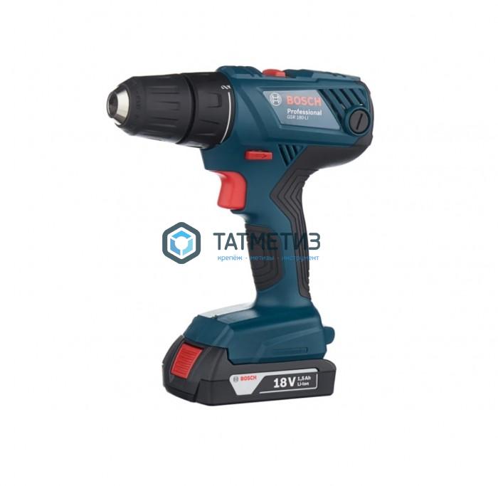Дрель-шуруповерт аккумуляторная Bosch GSR 180-LI, 2 х 1,5 Ач, ЗУ Дрель-шуруповерт аккумуляторная Bosch GSR 180-LI, 2 х 1,5 Ач, ЗУ