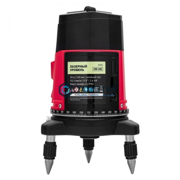 Уровень лазерный CRL-30G, 30 м, зеленый луч, акк. Li 2400 mah, резьба 5/8"// MTX Уровень лазерный CRL-30G, 30 м, зеленый луч, акк. Li 2400 mah, резьба 5/8"// MTX