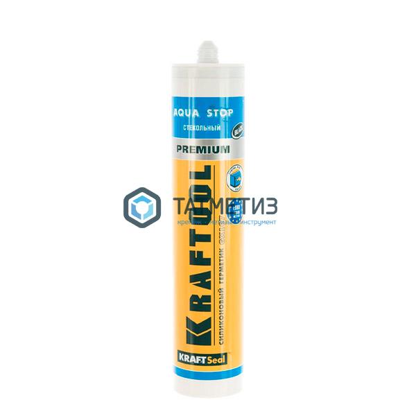 Герметик KRAFTOOL KRAFTSeal GX107 "AQUA STOP" силиконовый стекольный, ЧЕРНЫЙ, 300мл Герметик KRAFTOOL KRAFTSeal GX107 "AQUA STOP" силиконовый стекольный, ЧЕРНЫЙ, 300мл