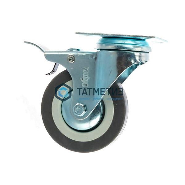 Колесо  поворотное с тормозом d-75мм, крепление  платформенное // СИБРТЕХ Колесо  поворотное с тормозом d-75мм, крепление  платформенное // СИБРТЕХ