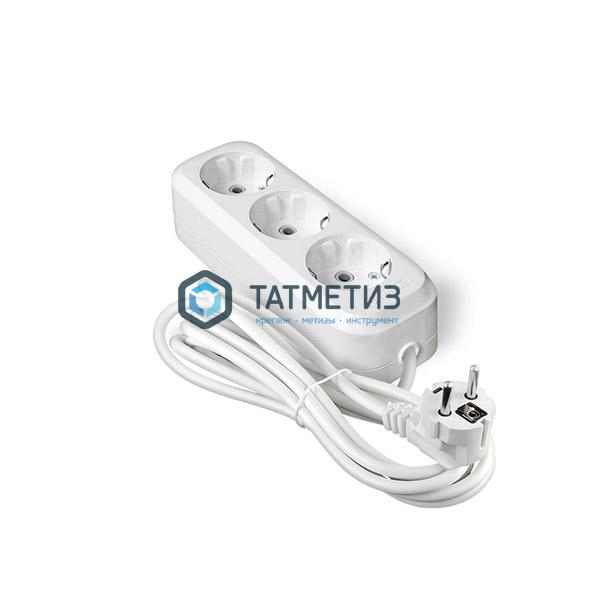 Удлинитель бытовой 3х3м с заземлением 16А АВС-пластик E-303 Универсал Удлинитель бытовой 3х3м с заземлением 16А АВС-пластик E-303 Универсал