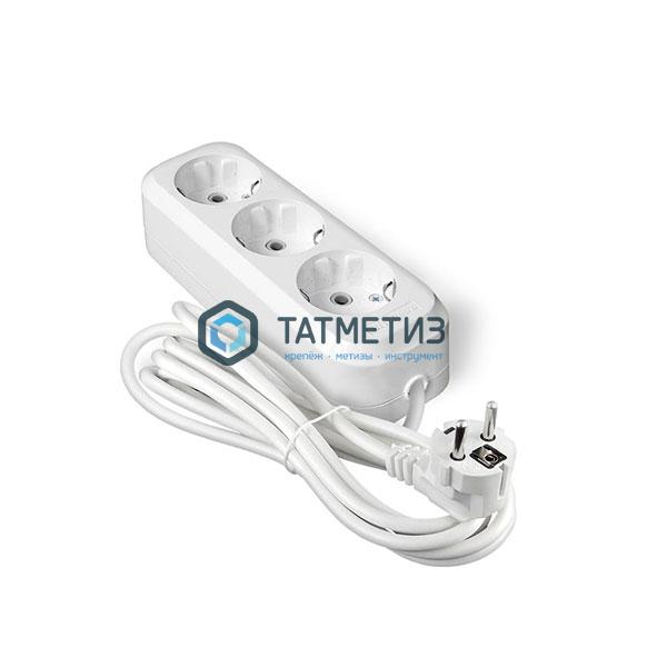 Удлинитель бытовой 3х2м с заземлением 16А АВС-пластик E-303 Универсал Удлинитель бытовой 3х2м с заземлением 16А АВС-пластик E-303 Универсал