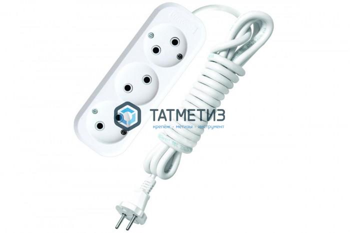 Удлинитель бытовой 3х3м без заземления 10А АВС-пластик E-203 Универсал Удлинитель бытовой 3х3м без заземления 10А АВС-пластик E-203 Универсал