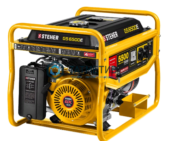 Бензиновый генератор с электростартером, 5500 Вт, STEHER Бензиновый генератор с электростартером, 5500 Вт, STEHER