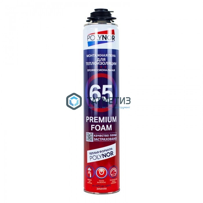 Пена монтажная проф POLYNOR PREMIUM FOAM 65+ ЗИМНЯЯ Пена монтажная проф POLYNOR PREMIUM FOAM 65+ ЗИМНЯЯ