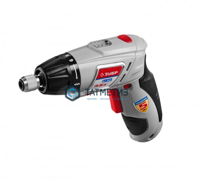 Отвертка-трансформер аккумуляторная, 3.6 В, Li-Ion, в кейсе, ЗУБР Отвертка-трансформер аккумуляторная, 3.6 В, Li-Ion, в кейсе, ЗУБР