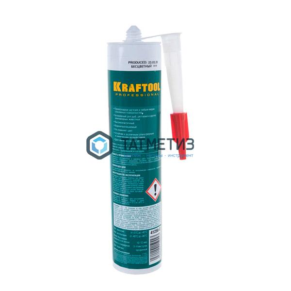 Герметик KRAFTOOL KRAFTSeal GX107 "AQUA STOP" силиконовый стекольный, ПРОЗРАЧНЫЙ, 300мл Герметик KRAFTOOL KRAFTSeal GX107 "AQUA STOP" силиконовый стекольный, ПРОЗРАЧНЫЙ, 300мл
