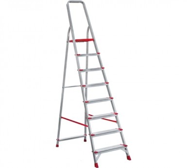 Стремянка 8 ступеней, алюминиевая, шир. ступени 130 мм NV |  «ТАТМЕТИЗ» Стремянка 8 ступеней, алюминиевая, шир. ступени 130 мм NV -  магазин «ТАТМЕТИЗ»