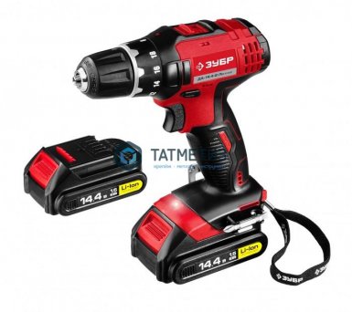 Дрель-шуруповерт 14.4В, Li-Ion, 2 АКБ, ЗУБР -  магазин «ТАТМЕТИЗ»