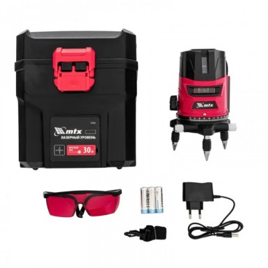 Уровень лазерный CRL-30R, 30 м, красный луч, батарейки, резьба 5/8"// MTX -  магазин «ТАТМЕТИЗ»