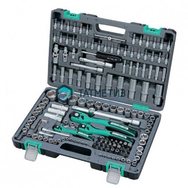 Набор инструментов, 1/4", 3/8", 1/2", Cr-V, S2, усиленный кейс, 151 предм.// STELS |  «ТАТМЕТИЗ» Набор инструментов, 1/4", 3/8", 1/2", Cr-V, S2, усиленный кейс, 151 предм.// STELS -  магазин «ТАТМЕТИЗ»