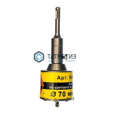 Коронка буровая по кирпичу  70 мм х 50 ТС в сборе SDS+   ЭНКОР |  «ТАТМЕТИЗ» Коронка буровая по кирпичу  70 мм х 50 ТС в сборе SDS+   ЭНКОР -  магазин «ТАТМЕТИЗ»