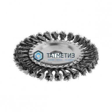Щетка для УШМ дисковая 150 мм, 22мм, витая стальная проволока 0,5мм MIRAX |  «ТАТМЕТИЗ» Щетка для УШМ дисковая 150 мм, 22мм, витая стальная проволока 0,5мм MIRAX -  магазин «ТАТМЕТИЗ»