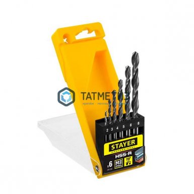 Набор сверл по металлу, 6 шт (2-8мм), класс В  STAYER PROFI |  «ТАТМЕТИЗ» Набор сверл по металлу, 6 шт (2-8мм), класс В  STAYER PROFI -  магазин «ТАТМЕТИЗ»