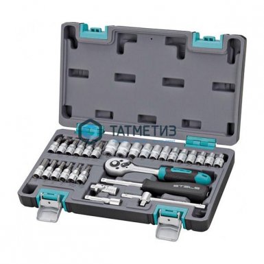 Набор инструментов, 1/4", CrV, пластиковый кейс  29 предм.// STELS |  «ТАТМЕТИЗ» Набор инструментов, 1/4", CrV, пластиковый кейс  29 предм.// STELS -  магазин «ТАТМЕТИЗ»