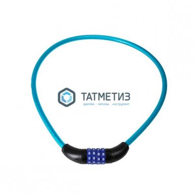 Замок тросовый  650мм, d 10мм ЗУБР "ЭКСПЕРТ", кодовый, с неизменяемым кодом |  «ТАТМЕТИЗ» Замок тросовый  650мм, d 10мм ЗУБР "ЭКСПЕРТ", кодовый, с неизменяемым кодом -  магазин «ТАТМЕТИЗ»