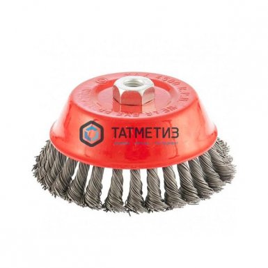 Щетка для УШМ чашка 150 мм, М14, крученая металлическая проволока 0,8 мм// MATRIX |  «ТАТМЕТИЗ» Щетка для УШМ чашка 150 мм, М14, крученая металлическая проволока 0,8 мм// MATRIX -  магазин «ТАТМЕТИЗ»