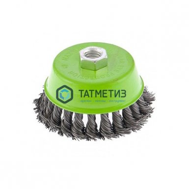 Щетка для УШМ чашка 100 мм, М14, крученая метал. проволока 0,5 мм // СИБРТЕХ |  «ТАТМЕТИЗ» Щетка для УШМ чашка 100 мм, М14, крученая метал. проволока 0,5 мм // СИБРТЕХ -  магазин «ТАТМЕТИЗ»