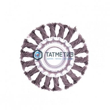 Щетка для УШМ дисковая 100 мм, 22 мм, плоская крученая проволока// MATRIX |  «ТАТМЕТИЗ» Щетка для УШМ дисковая 100 мм, 22 мм, плоская крученая проволока// MATRIX -  магазин «ТАТМЕТИЗ»