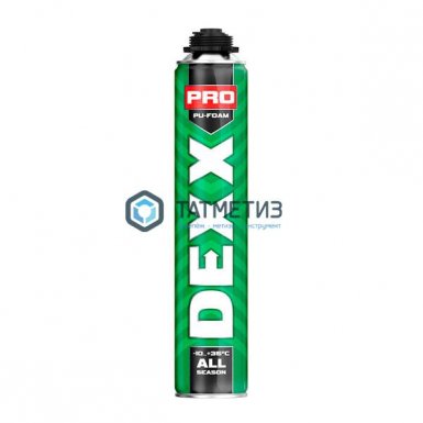 Пена DEXX PRO монтажная, пистолетная, всесезонная, 750мл |  «ТАТМЕТИЗ» Пена DEXX PRO монтажная, пистолетная, всесезонная, 750мл -  магазин «ТАТМЕТИЗ»