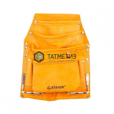 Сумка поясная STAYER "MASTER" для инструментов, кожаная, 8 карманов, 2 скобы |  «ТАТМЕТИЗ» Сумка поясная STAYER "MASTER" для инструментов, кожаная, 8 карманов, 2 скобы -  магазин «ТАТМЕТИЗ»