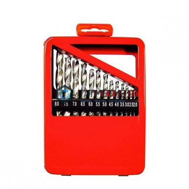 Набор сверл по металлу, 2-8 мм (через 0,5 мм), HSS, 13 шт., метал. коробка цил. хвостовик// Matrix |  «ТАТМЕТИЗ» Набор сверл по металлу, 2-8 мм (через 0,5 мм), HSS, 13 шт., метал. коробка цил. хвостовик// Matrix -  магазин «ТАТМЕТИЗ»