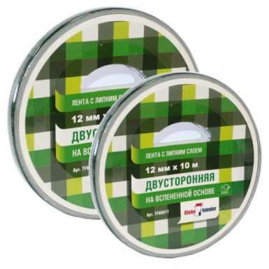 Лента двусторонняя для зеркал, 12 мм х 10 м, на вспененной основе, Klebebander/12 |  «ТАТМЕТИЗ» Лента двусторонняя для зеркал, 12 мм х 10 м, на вспененной основе, Klebebander/12 -  магазин «ТАТМЕТИЗ»