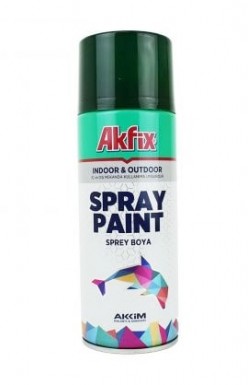 Краска аэроз. ЗЕЛЕНЫЙ МОХ  RAL6005 400ML Gw.300Gr(6) Akfix -  магазин «ТАТМЕТИЗ»