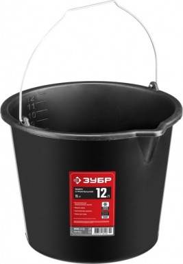 Ведро пластиковое 12л, ЗУБР "МАСТЕР" строительное |  «ТАТМЕТИЗ» Ведро пластиковое 12л, ЗУБР "МАСТЕР" строительное -  магазин «ТАТМЕТИЗ»