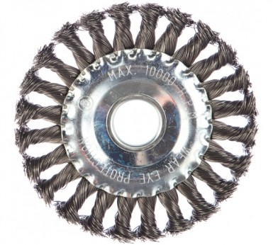 Щетка для УШМ дисковая 125 мм, 22 мм, плоская крученая проволока MATRIX |  «ТАТМЕТИЗ» Щетка для УШМ дисковая 125 мм, 22 мм, плоская крученая проволока MATRIX -  магазин «ТАТМЕТИЗ»