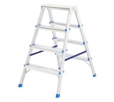 Стремянка двусторонняя 4 ступени, алюминиевая СИБРТЕХ |  «ТАТМЕТИЗ» Стремянка двусторонняя 4 ступени, алюминиевая СИБРТЕХ -  магазин «ТАТМЕТИЗ»