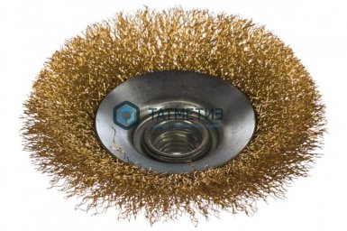 Щетка для УШМ тарелка 100 мм, М14, металлическая// MATRIX |  «ТАТМЕТИЗ» Щетка для УШМ тарелка 100 мм, М14, металлическая// MATRIX -  магазин «ТАТМЕТИЗ»