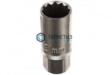 Торцовая головка свечная, 12-гранная, 21 мм, под квадрат 1/2" // STELS |  «ТАТМЕТИЗ» Торцовая головка свечная, 12-гранная, 21 мм, под квадрат 1/2" // STELS -  магазин «ТАТМЕТИЗ»