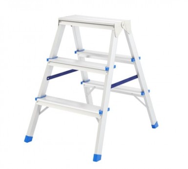 Стремянка двусторонняя 3 ступени, алюминиевая СИБРТЕХ |  «ТАТМЕТИЗ» Стремянка двусторонняя 3 ступени, алюминиевая СИБРТЕХ -  магазин «ТАТМЕТИЗ»