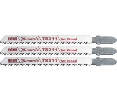 Пилки для электролобзика по дереву, 3 шт. T101BF, 75 x 2, 5мм, Bimetal MATRIX Professional -  магазин крепежа «ТАТМЕТИЗ»