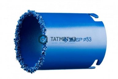 Коронка с карбид-вольфрамовой крошкой 53 мм, высота 55мм ЗУБР "ЭКСПЕРТ" |  «ТАТМЕТИЗ» Коронка с карбид-вольфрамовой крошкой 53 мм, высота 55мм ЗУБР "ЭКСПЕРТ" -  магазин «ТАТМЕТИЗ»