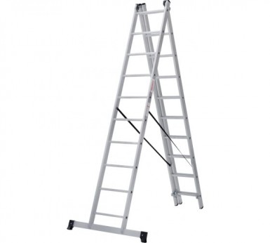 Лестница, 3 х 9 ступеней, алюминиевая, трехсекционная  Новая высота серия NV100 |  «ТАТМЕТИЗ» Лестница, 3 х 9 ступеней, алюминиевая, трехсекционная  Новая высота серия NV100 -  магазин «ТАТМЕТИЗ»