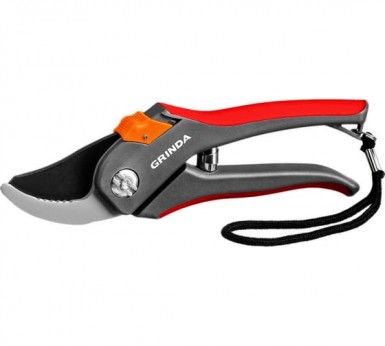 Секатор GRINDA двухкомпонентные ручки, обычный механизм, с эфесом, округлые лезвия, 205мм |  «ТАТМЕТИЗ» Секатор GRINDA двухкомпонентные ручки, обычный механизм, с эфесом, округлые лезвия, 205мм -  магазин «ТАТМЕТИЗ»