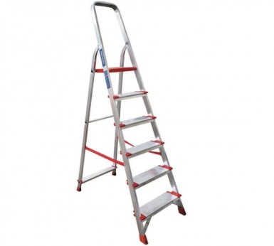 Стремянка 6 ступеней, алюминиевая, шир. ступени 130 мм NV |  «ТАТМЕТИЗ» Стремянка 6 ступеней, алюминиевая, шир. ступени 130 мм NV -  магазин «ТАТМЕТИЗ»