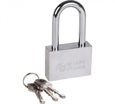 Замок навесной 60мм, длинная дужка, серия сталь 4 СЕЗОНА |  «ТАТМЕТИЗ» Замок навесной 60мм, длинная дужка, серия сталь 4 СЕЗОНА -  магазин «ТАТМЕТИЗ»