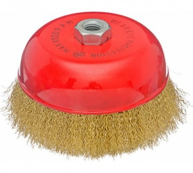 Щетка для УШМ чашка 150 мм, М14 латунь ЕРМАК |  «ТАТМЕТИЗ» Щетка для УШМ чашка 150 мм, М14 латунь ЕРМАК -  магазин «ТАТМЕТИЗ»