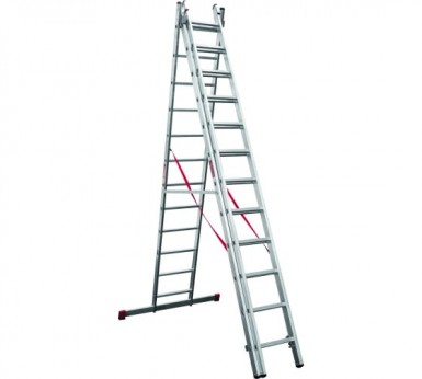 Лестница, 3 х12 ступеней, алюминиевая, трехсекционная  Новая высота серия NV100 |  «ТАТМЕТИЗ» Лестница, 3 х12 ступеней, алюминиевая, трехсекционная  Новая высота серия NV100 -  магазин «ТАТМЕТИЗ»