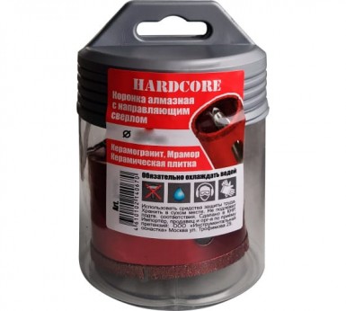 Коронка алмазная по керамограниту и мрамору с напр. сверлом  68мм Hardcore |  «ТАТМЕТИЗ» Коронка алмазная по керамограниту и мрамору с напр. сверлом  68мм Hardcore -  магазин «ТАТМЕТИЗ»