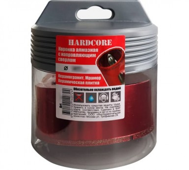 Коронка алмазная по керамограниту и мрамору с напр. сверлом 125мм Hardcore |  «ТАТМЕТИЗ» Коронка алмазная по керамограниту и мрамору с напр. сверлом 125мм Hardcore -  магазин «ТАТМЕТИЗ»