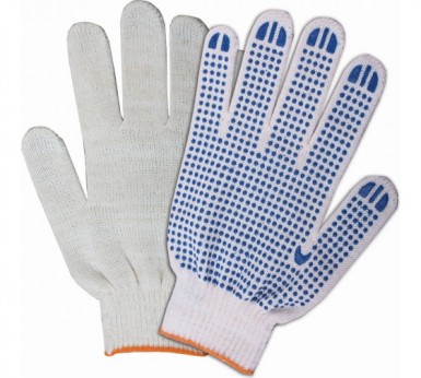 Перчатки трик. х/б с ПВХ №70 точка 10 класс (5-и нитка) БЕЛЫЕ/СЕРЫЕ |  «ТАТМЕТИЗ» Перчатки трик. х/б с ПВХ №70 точка 10 класс (5-и нитка) БЕЛЫЕ/СЕРЫЕ -  магазин «ТАТМЕТИЗ»
