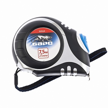 Рулетка Платинум, 7, 5 м х 25 мм, утолщенное полотно, автоматическая фиксация БАРС |  «ТАТМЕТИЗ» Рулетка Платинум, 7, 5 м х 25 мм, утолщенное полотно, автоматическая фиксация БАРС -  магазин «ТАТМЕТИЗ»