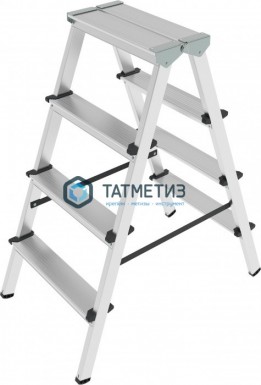 Стремянка 2-сторонняя алюм, ступень  80 мм, 2х4, NV |  «ТАТМЕТИЗ» Стремянка 2-сторонняя алюм, ступень  80 мм, 2х4, NV -  магазин «ТАТМЕТИЗ»