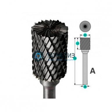 Шарошка борфреза по металлу, тв.сплав., цилиндр с торц.зуб., А1425М06, d=14мм, l=25мм, пос.6мм, SEB -  магазин крепежа «ТАТМЕТИЗ»
